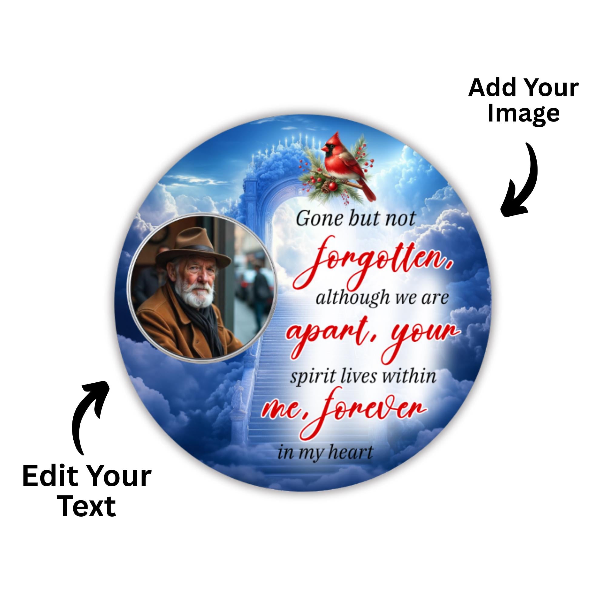 430+ Memorial Christmas Ornament Mega Bundle Template, Round Christmas in Heaven, In Loving Memory Ornaments Template, Funeral & Celebration - Editable Memorial Canva Template