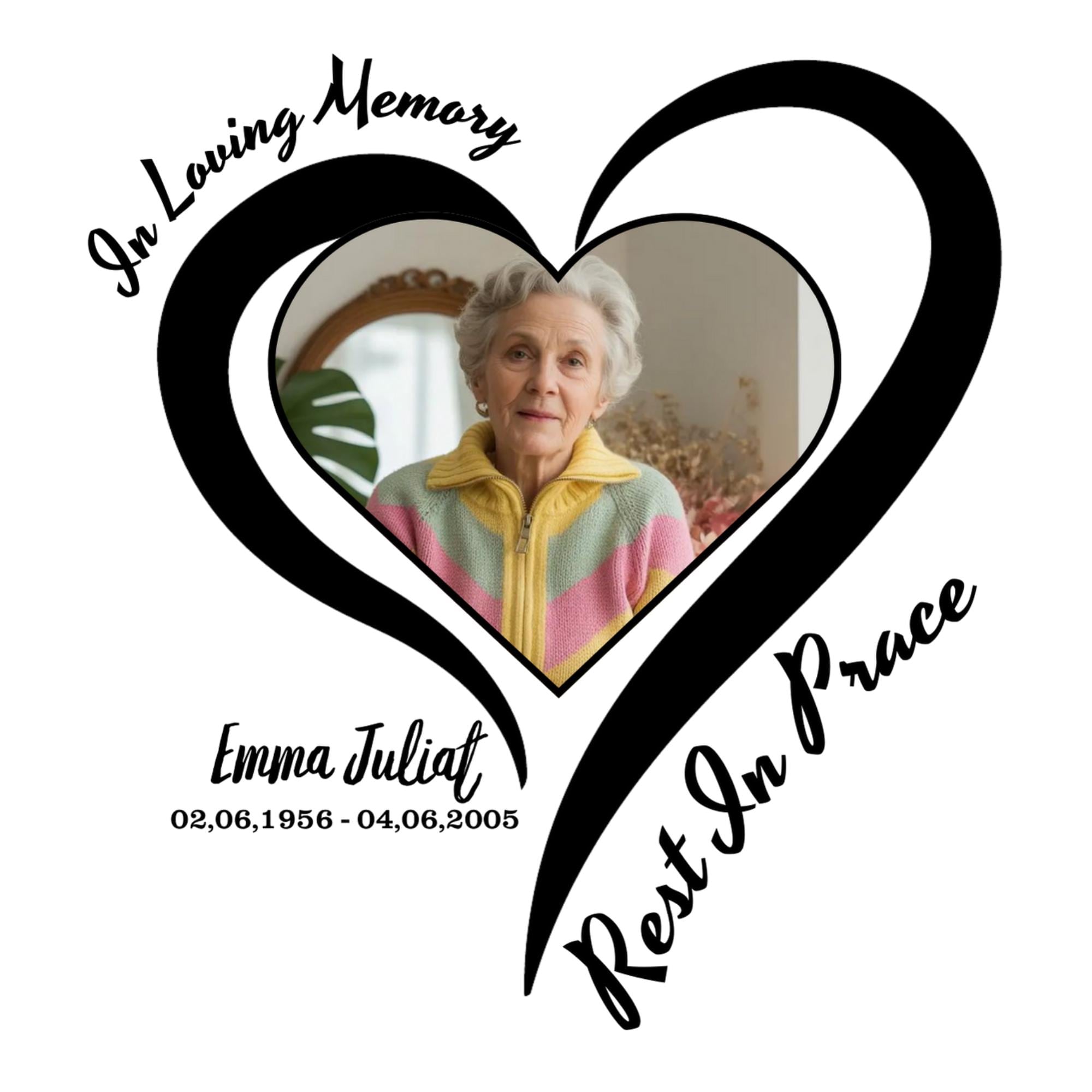 10 Editable Memorial Butterfly Flying Template, In Loving Memory Butterfly Picture Frame, Memorial Canva Template, Remembrance Favor - Editable Memorial Canva Template