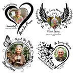 10 Editable Memorial Butterfly Flying Template, In Loving Memory Butterfly Picture Frame, Memorial Canva Template, Remembrance Favor - Editable Memorial Canva Template