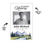 In Loving Memory Funeral Prayer Card Editable Template, Celebration of Life Template, Memorial Prayer Card, Printable Funeral Remembrance - Editable Memorial Canva Template