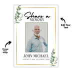 In Loving Memory Funeral Prayer Card Editable Template, Celebration of Life Template, Memorial Prayer Card, Printable Funeral Remembrance - Editable Memorial Canva Template