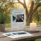 In Loving Memory Funeral Prayer Card Editable Template, Celebration of Life Template, Memorial Prayer Card, Printable Funeral Remembrance - Editable Memorial Canva Template