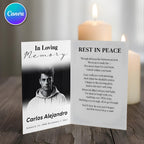 In Loving Memory Funeral Prayer Card Editable Template, Celebration of Life Template, Memorial Prayer Card, Printable Funeral Remembrance - Editable Memorial Canva Template