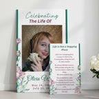 Celebrating The Life Of Prayer Card Template, Celebration of Life Template, Memorial Prayer Card, Printable Funeral Remembrance - Editable Memorial Canva Template