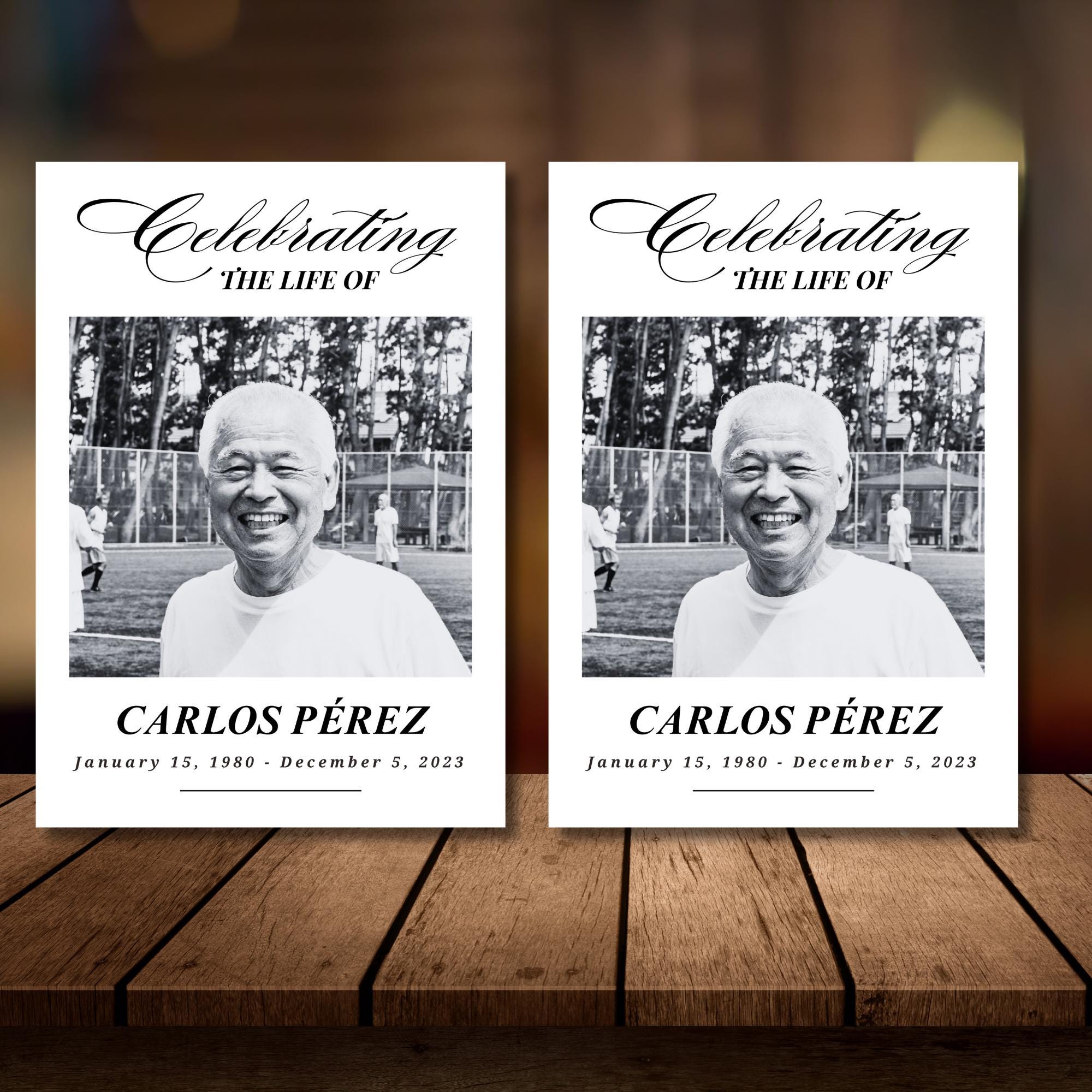 Celebrating The Life Of Prayer Card Template, Celebration of Life Template, Memorial Prayer Card, Printable Funeral Remembrance - Editable Memorial Canva Template