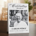 Celebrating The Life Of Prayer Card Template, Celebration of Life Template, Memorial Prayer Card, Printable Funeral Remembrance - Editable Memorial Canva Template