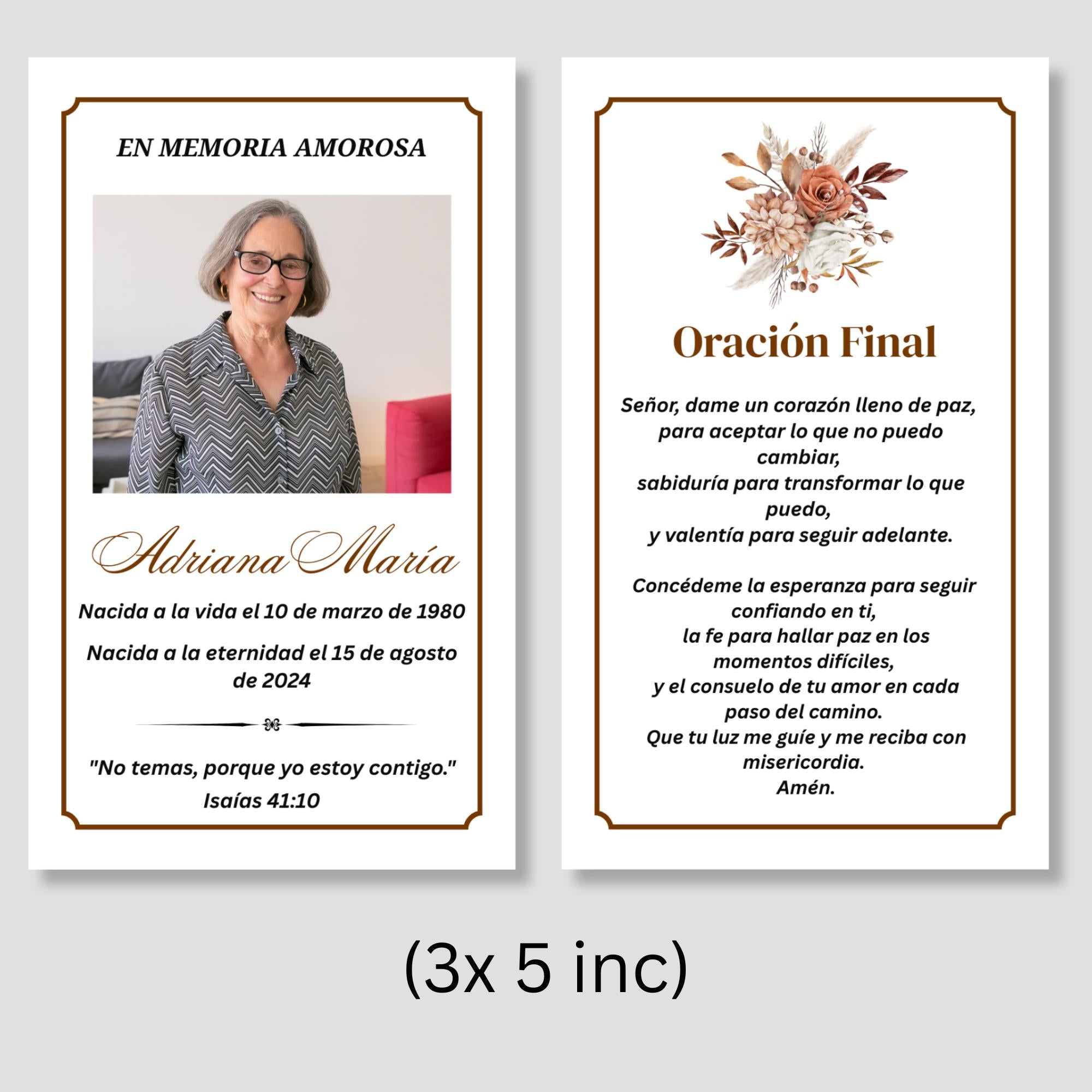 Celebrating The Life Of Prayer Card Template, Celebration of Life Template, Memorial Prayer Card, Printable Funeral Remembrance - Editable Memorial Canva Template