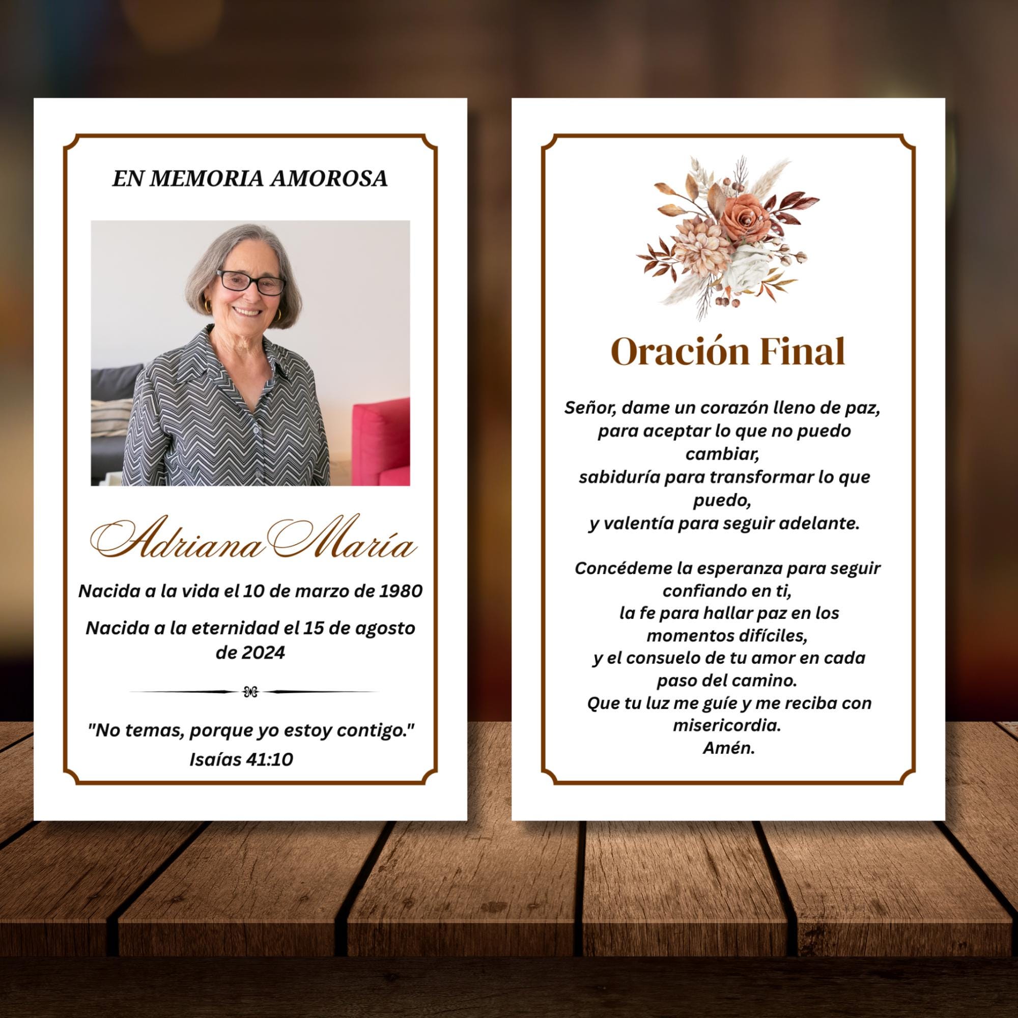 Celebrating The Life Of Prayer Card Template, Celebration of Life Template, Memorial Prayer Card, Printable Funeral Remembrance - Editable Memorial Canva Template