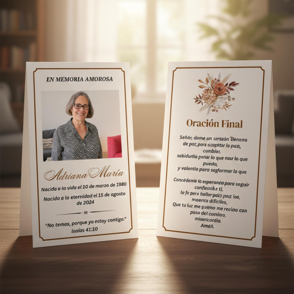Celebrating The Life Of Prayer Card Template, Celebration of Life Template, Memorial Prayer Card, Printable Funeral Remembrance - Editable Memorial Canva Template