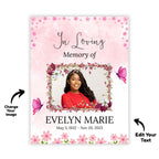 Funeral Invitation Card Canva Editable Template, In Loving Memory Template, Memorial Prayer Card, Printable Funeral Remembrance Card - Editable Memorial Canva Template