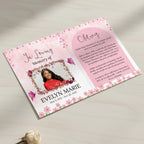 Funeral Invitation Card Canva Editable Template, In Loving Memory Template, Memorial Prayer Card, Printable Funeral Remembrance Card - Editable Memorial Canva Template