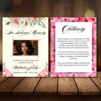 Funeral Invitation Card Canva Editable Template, In Loving Memory Template, Memorial Prayer Card, Printable Funeral Remembrance Card - Editable Memorial Canva Template