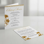 Editable Blush Floral Funeral Program Template, In Loving Memory Template, Memorial Prayer Card, Printable Funeral Remembrance Card - Editable Memorial Canva Template