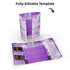 Heavenly Purple Gatefold Funeral Program Template, In Loving Memory Template,Memorial Gatefold Program, Celebration of Life Funeral Brochure - Editable Memorial Canva Template