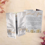Silver Obituary Gatefold Funeral Program Template, In Loving Memory Template,Memorial Gatefold Program, Celebration of Life Funeral Brochure - Editable Memorial Canva Template