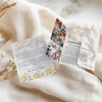 Silver Obituary Gatefold Funeral Program Template, In Loving Memory Template,Memorial Gatefold Program, Celebration of Life Funeral Brochure - Editable Memorial Canva Template