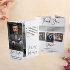 Minimalist Gatefold Funeral Program Template, In Loving Memory Canva Template, Memorial Gatefold Program, Personalized Tribute Booklet - Editable Memorial Canva Template