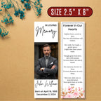 05 In Loving Memory Bookmark Canva Editable Template, Memorial Bookmark Template, Rest in Piece Bookmark Design, Funeral memorial Template - Editable Memorial Canva Template