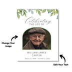 Memorial Funeral Welcome Sign Template, In Loving Memory Template, Editable Celebration of Life Poster, Printable Funeral Remembrance Card - Editable Memorial Canva Template