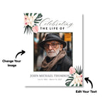 Memorial Funeral Welcome Sign Template, In Loving Memory Template, Editable Celebration of Life Poster, Printable Funeral Remembrance Card - Editable Memorial Canva Template