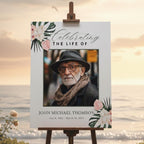 Memorial Funeral Welcome Sign Template, In Loving Memory Template, Editable Celebration of Life Poster, Printable Funeral Remembrance Card - Editable Memorial Canva Template