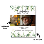 Memorial Funeral Welcome Sign Template, In Loving Memory Template, Editable Celebration of Life Poster, Printable Funeral Remembrance Card - Editable Memorial Canva Template