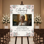 Memorial Funeral Welcome Sign Template, In Loving Memory Template, Editable Celebration of Life Poster, Printable Funeral Remembrance Card - Editable Memorial Canva Template