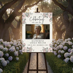 Memorial Funeral Welcome Sign Template, In Loving Memory Template, Editable Celebration of Life Poster, Printable Funeral Remembrance Card - Editable Memorial Canva Template