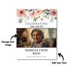 Memorial Funeral Welcome Sign Template, In Loving Memory Template, Editable Celebration of Life Poster, Printable Funeral Remembrance Card - Editable Memorial Canva Template