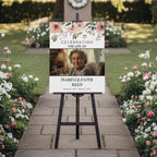 Memorial Funeral Welcome Sign Template, In Loving Memory Template, Editable Celebration of Life Poster, Printable Funeral Remembrance Card - Editable Memorial Canva Template