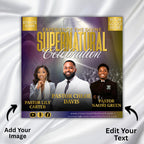 04 Super Natural Flyer Canva Editable Template, Sunday Church Flyer, Religious Event Flyer, Praise and Worship, Digital Download - Editable Memorial Canva Template