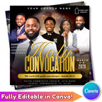 02 Holy Convocation Flyers Canva Editable Tmplate, Sunday Church Flyer, Religious Event Flyer, Praise and Worship, Digital Download - Editable Memorial Canva Template