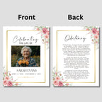 Funeral Prayer Card Canva Editable Template, In Loving Memory Template, Memorial Prayer Card, Printable Funeral Remembrance Card - Editable Memorial Canva Template