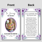 Funeral Prayer Card Canva Editable Template, In Loving Memory Template, Memorial Prayer Card, Printable Funeral Remembrance Card - Editable Memorial Canva Template