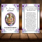 Funeral Prayer Card Canva Editable Template, In Loving Memory Template, Memorial Prayer Card, Printable Funeral Remembrance Card - Editable Memorial Canva Template