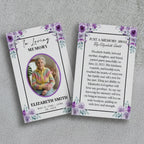 Funeral Prayer Card Canva Editable Template, In Loving Memory Template, Memorial Prayer Card, Printable Funeral Remembrance Card - Editable Memorial Canva Template