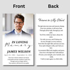 In Loving Memory Funeral Prayer Card Editable Template, In Loving Memory Template, Memorial Prayer Card, Printable Funeral Remembrance Card - Editable Memorial Canva Template