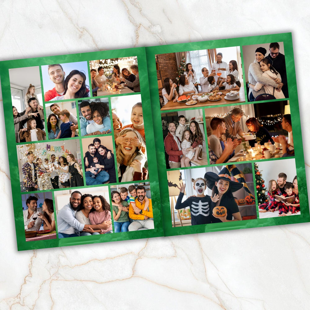 08 Pages Green Roses Lightning Funeral Program Template, Bi-Fold Funeral Program, In Loving Memory, Obituary Celebration Of Life Program - Editable Memorial Canva Template