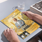 08 Pages Yellow Heaven Background Funeral Program Template, Bi-Fold Funeral Program, In Loving Memory, Obituary Celebration Of Life Program - Editable Memorial Canva Template
