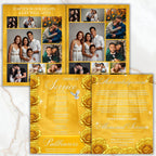 08 Pages Yellow Heaven Gate Funeral Program Template, Bi-Fold Funeral Program, In Loving Memory, Obituary Celebration Of Life Program - Editable Memorial Canva Template
