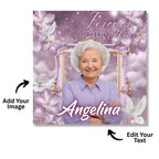 10 Memorial Pillow Sublimation Canva Editable Template, Forever In Our Heart Template, In Loving Memory, Always In Our Heart Pillow Design - Editable Memorial Canva Template