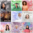 10 Memorial Pillow Sublimation Canva Editable Template, Forever In Our Heart Template, In Loving Memory, Always In Our Heart Pillow Design - Editable Memorial Canva Template