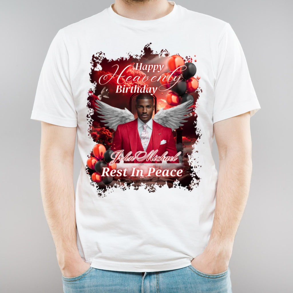 10 Happy Heavenly Bithday T Shirt Canva Editable Templates, In Loving Memory Templates, Memorial Canva Template, Digital Download - Editable Memorial Canva Template