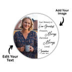 10 In Loving Memory Ornament Editable Template, Round Memorial in Heaven, Memorial Ornaments Template, In Loving Memory Heaven Ornament - Editable Memorial Canva Template