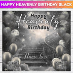 10 Happy Heavenly Birthday Editable Canva Template, Birthday Memorial Template, Celebration of Life Design, Rest In Peace, Digital Download - Editable Memorial Canva Template