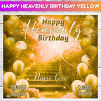 10 Happy Heavenly Birthday Editable Canva Template, Birthday Memorial Template, Celebration of Life Design, Rest In Peace, Digital Download - Editable Memorial Canva Template