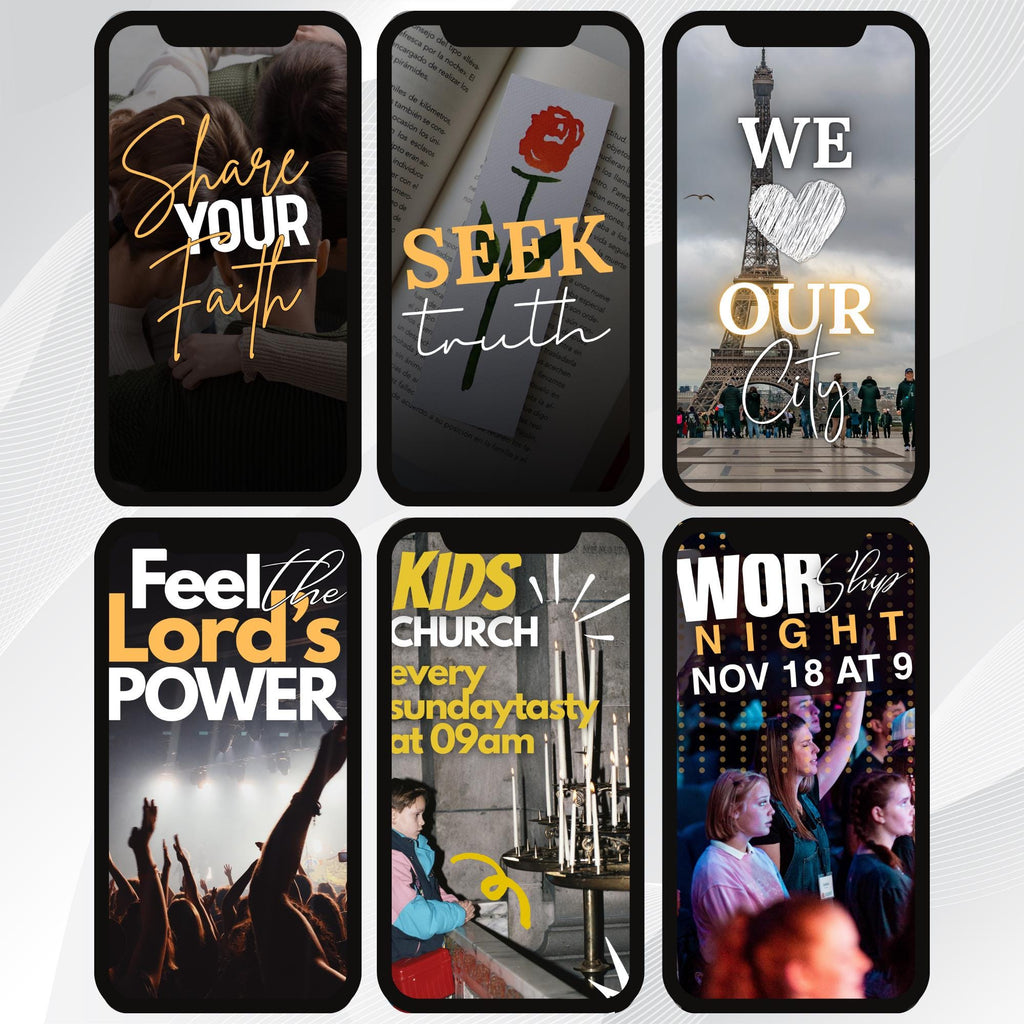 50 Church Social Media Canva Templates, Canva Church Template, Editable Church Event Posts, Eye-catching and vibrant posts, Digital Download - Editable Memorial Canva Template