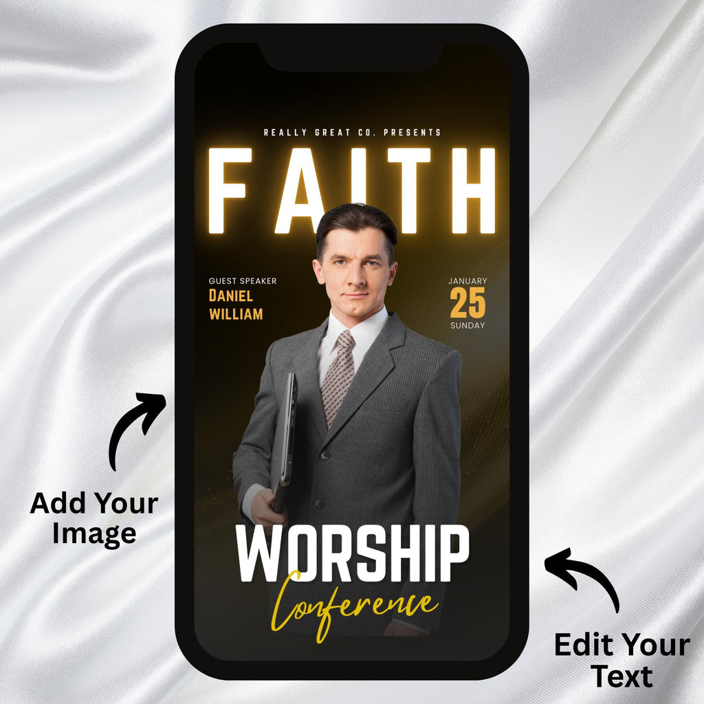50 Church Social Media Canva Templates, Canva Church Template, Editable Church Event Posts, Eye-catching and vibrant posts, Digital Download - Editable Memorial Canva Template