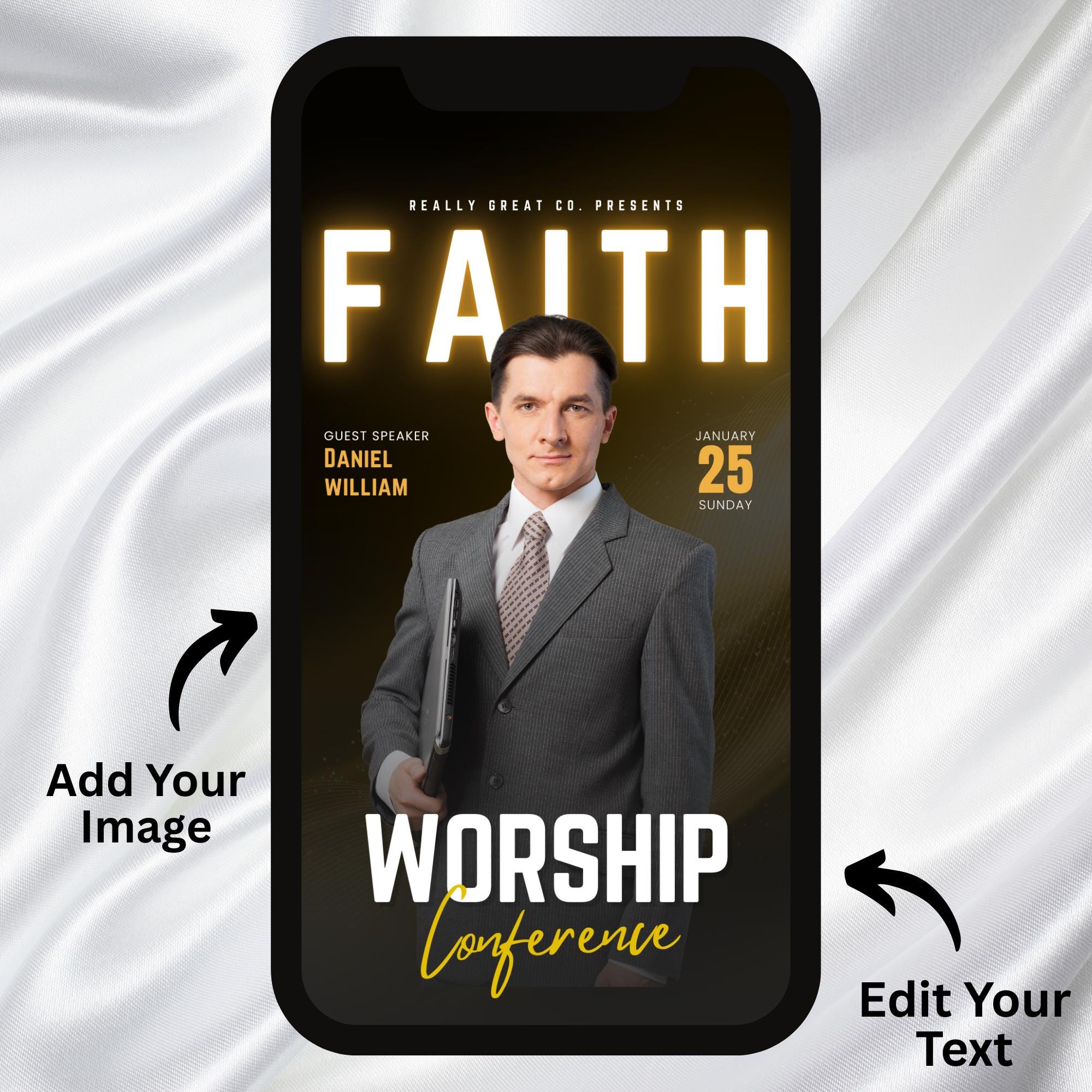 50 Church Social Media Canva Templates, Canva Church Template, Editable Church Event Posts, Eye-catching and vibrant posts, Digital Download - Editable Memorial Canva Template