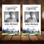 In Loving Memory Funeral Prayer Card Editable Template, Celebration of Life Template, Memorial Prayer Card, Printable Funeral Remembrance - Editable Memorial Canva Template